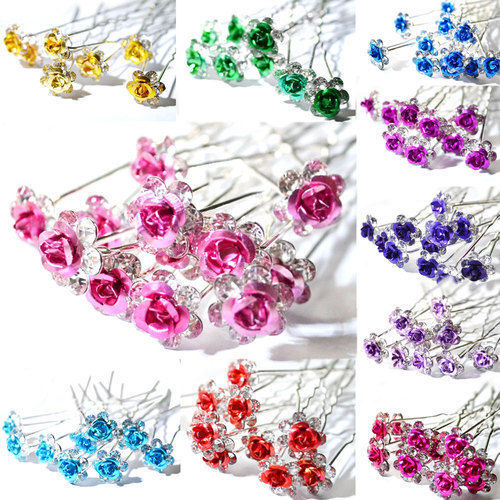 Bridal hair pins rhinestone - bridal,
