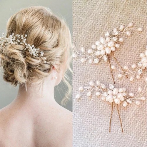 Flower wedding hair - wedding, pins