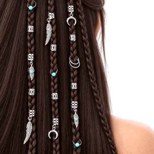 Hair beads rings cuffs - hair,