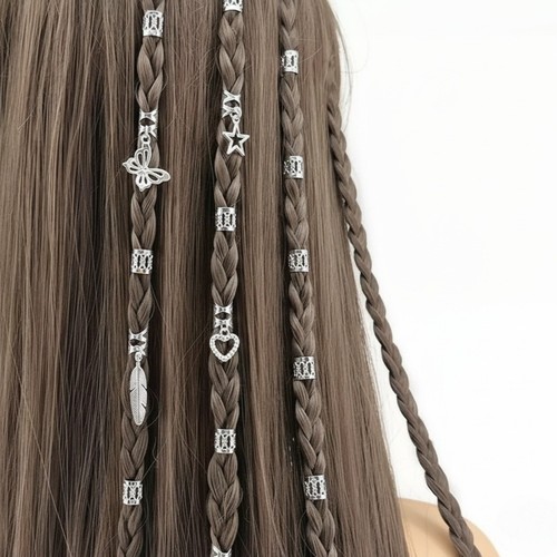 Hair beads cuffs rings braids - beads,