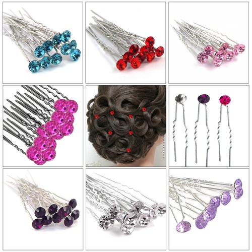 Bridal hair pins crystal - hair,