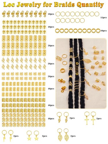 275pcs boho alloy - 275pcs, hair
