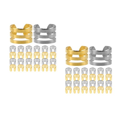 Metal hair braid rings - metal,