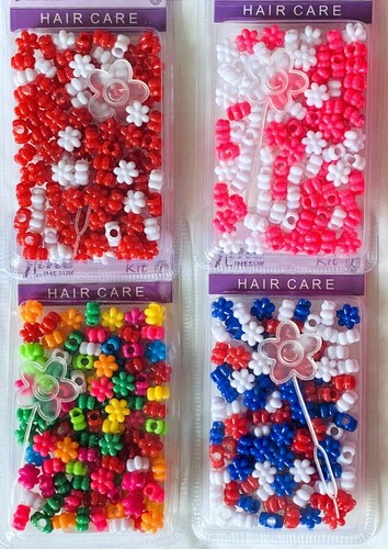 Acrylic flower hair beads - flower,