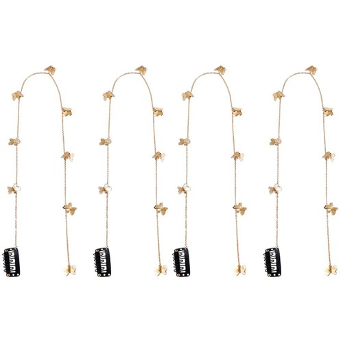 4pcs golden butterfly hair - butterfly,