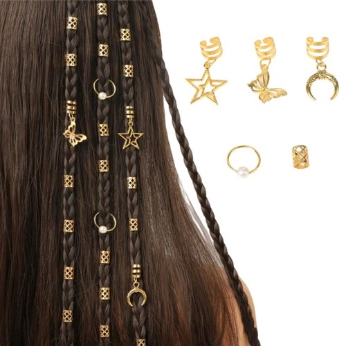 25pcs vintage alloy hair beads - alloy,