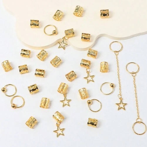 32pcs boho alloy hair pendants - 32pcs,