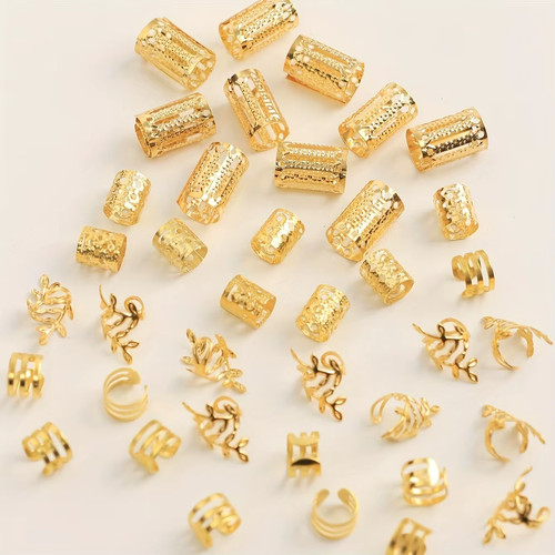 80pcs hollow hair rings - 40-80pcs,