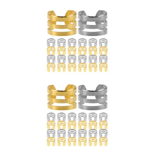 Metal hair braid rings for - metal,