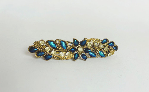 Vintage filigree blue beads - blue,