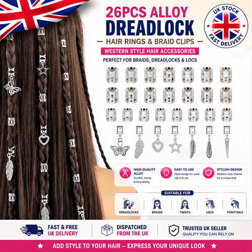 26pcs dreadlock hair rings - hair,
