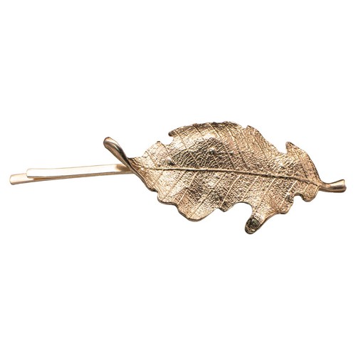 Gold leaf shape hair clip - shape,